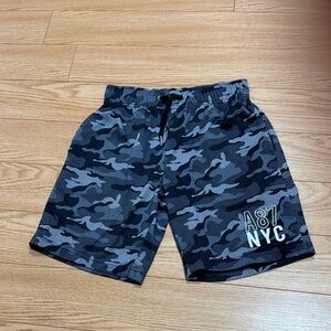 Aeropostale Black and Gray Camouflage Shorts